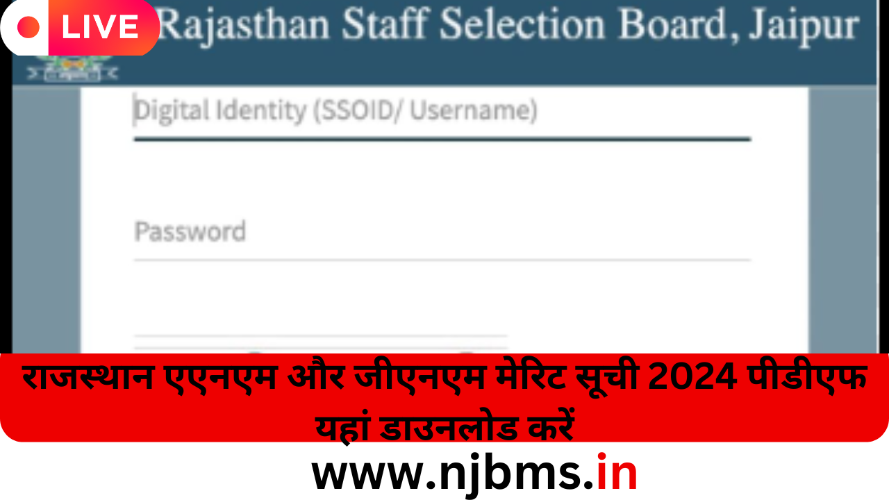 Rajasthan ANM GNM Merit List 2024