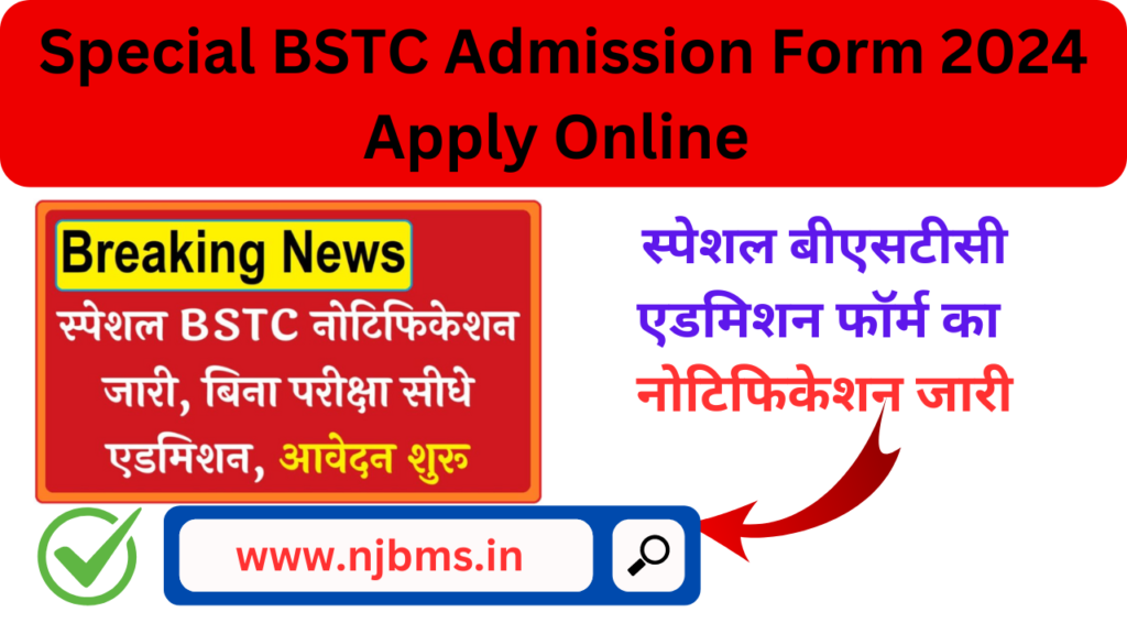 Special BSTC Admission Form 2024